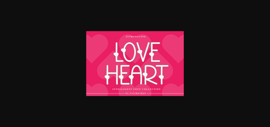 Love Heart Font Poster 3