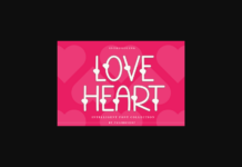 Love Heart Font Poster 1