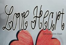 Love Heart Font Poster 1