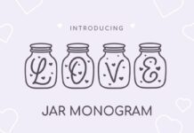 Love Jar Monogram Font Poster 1