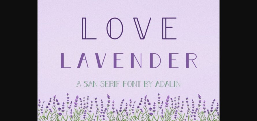 Love Lavender Font Poster 3