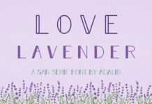 Love Lavender Font Poster 1