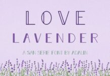 Love Lavender Font Poster 1