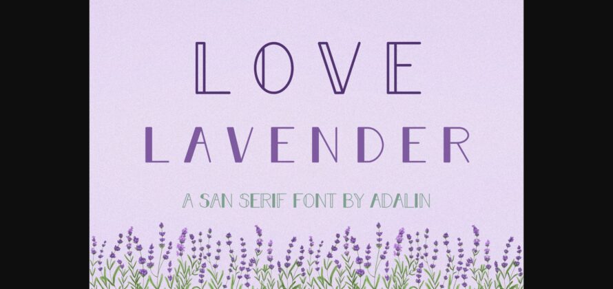 Love Lavender Font Poster 1