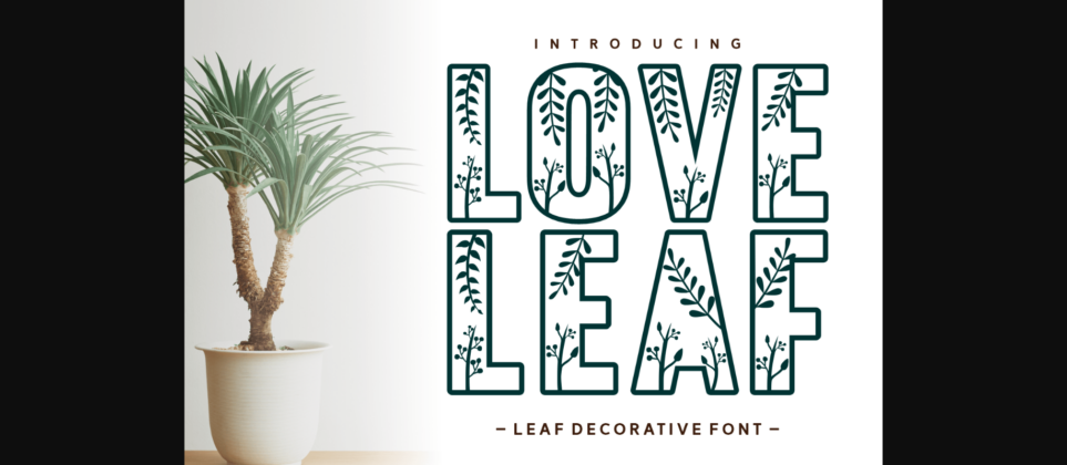 Love Leaf Font Poster 3