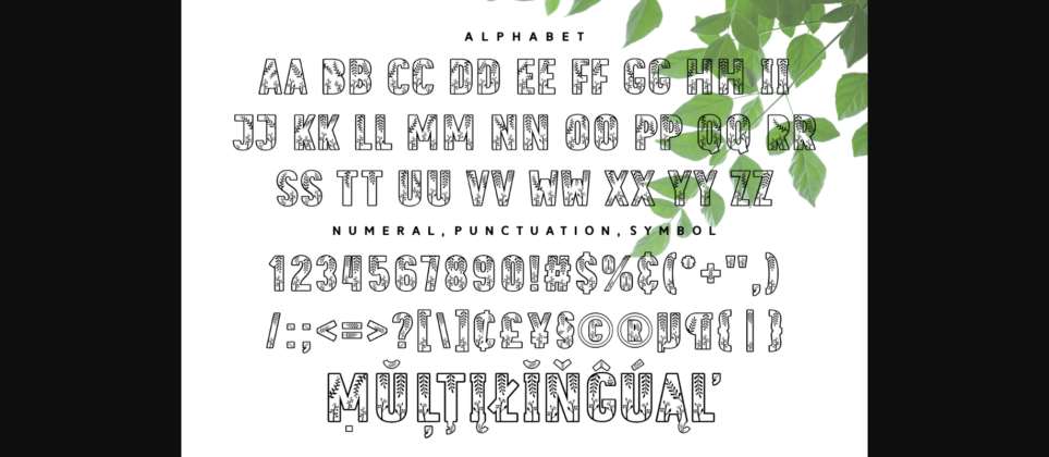 Love Leaf Font Poster 7