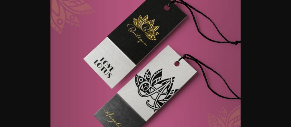 Love Lotus Mandala Monogram Font Poster 5