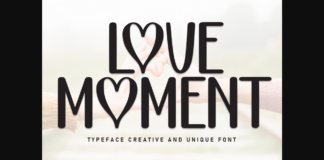 Love Moment Font Poster 1