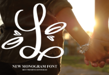 Love Monogram Font Poster 1