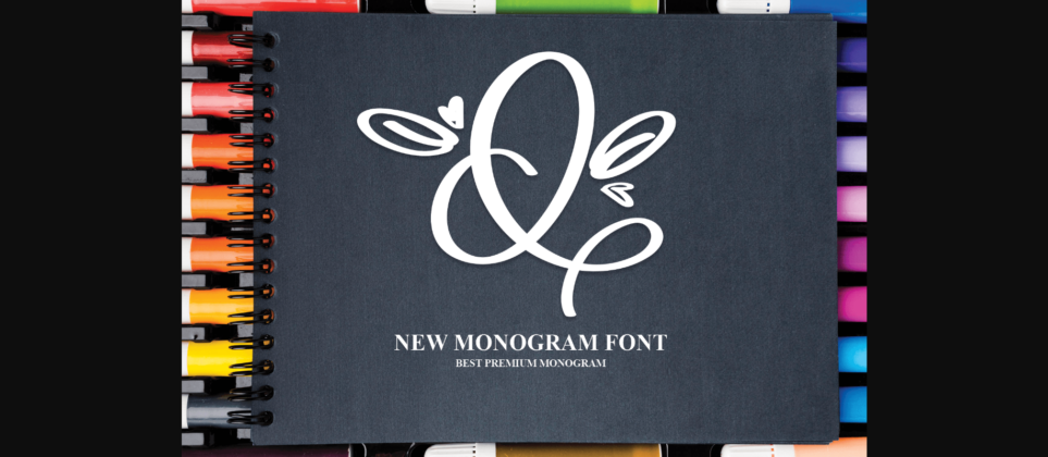 Love Monogram Font Poster 6