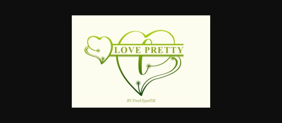 Love Pretty Monogram Font Poster 3