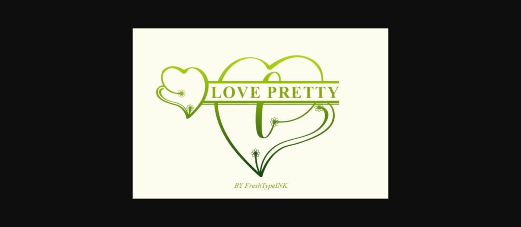 Love Pretty Monogram Font Poster 1