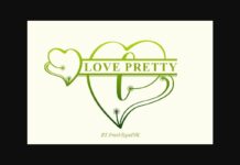 Love Pretty Monogram Font Poster 1