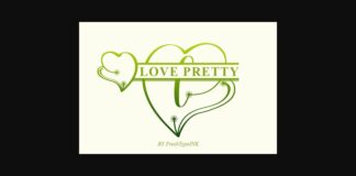 Love Pretty Monogram Font Poster 1