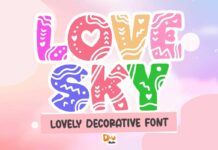 Love Sky Font Poster 1