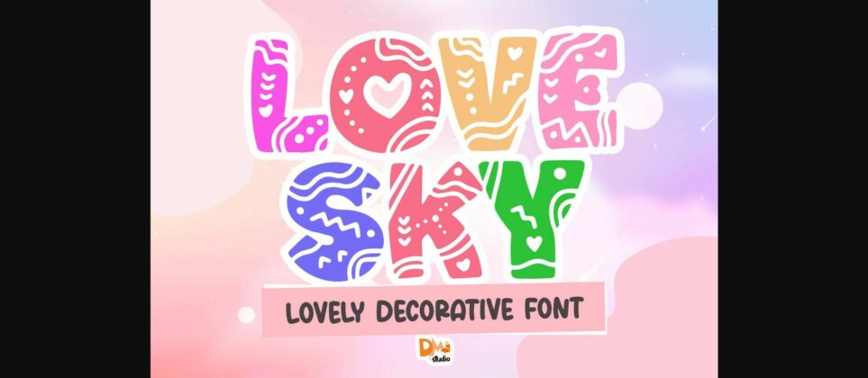 Love Sky Font Poster 1