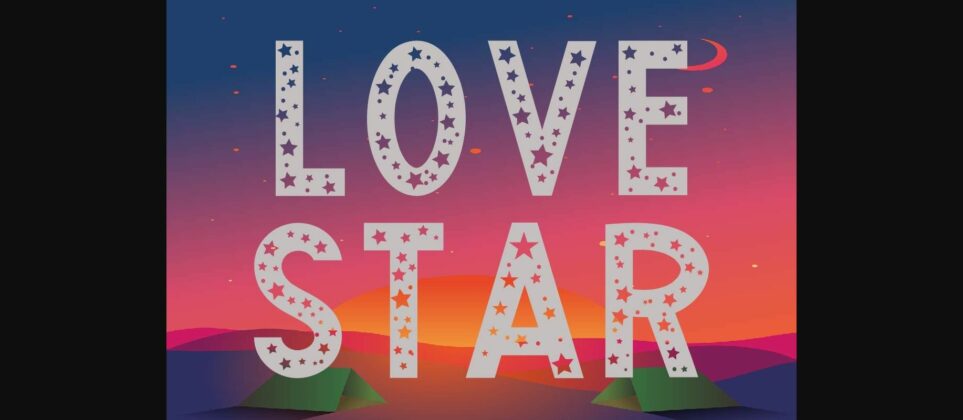 Love Stars Font Poster 3