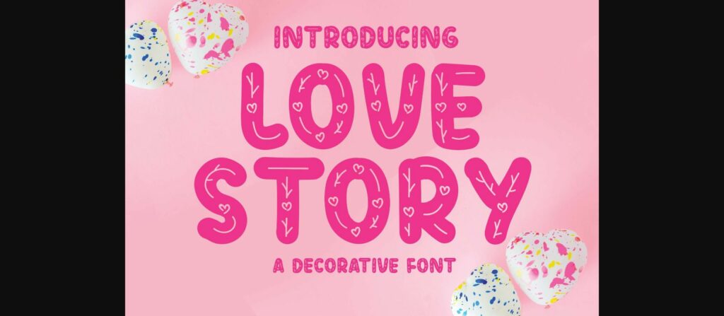 Love Story Font Poster 3