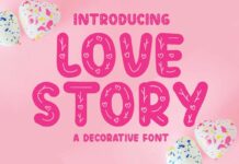 Love Story Font Poster 1