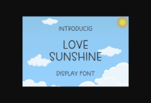 Love Sunshine Font Poster 1