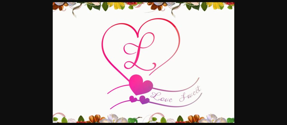 Love Sweet Monogram Font Poster 1