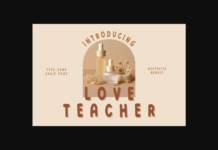 Love Teacher Font Poster 1