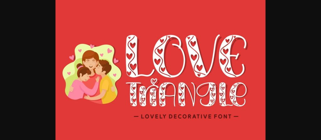 Love Triangle Font Poster 3