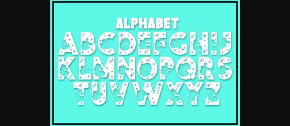 Love Unicorns Font Poster 4