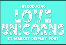 Love Unicorns Font Poster 1