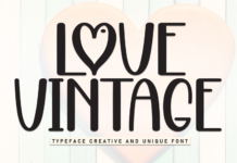 Love Vintage Font Poster 1