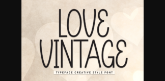 Love Vintage Font Poster 1