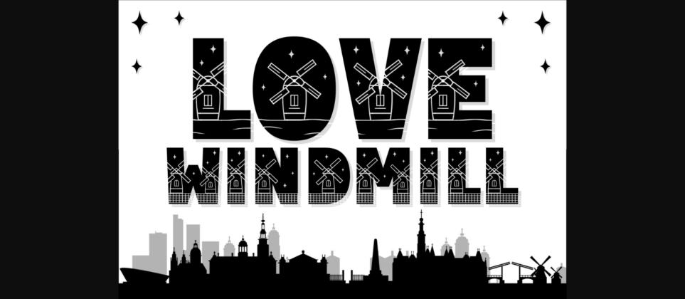 Love Windmill Font Poster 3
