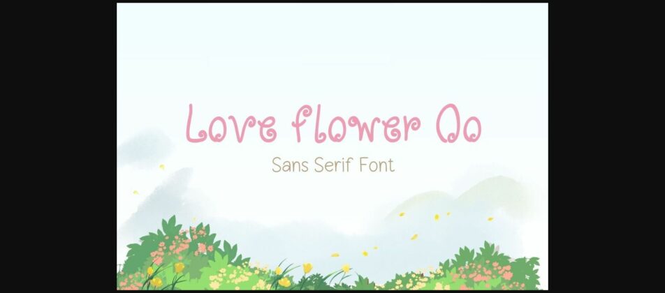 Love Flowers Oo Font Poster 3