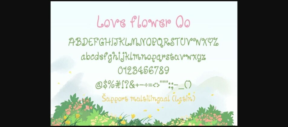 Love Flowers Oo Font Poster 2