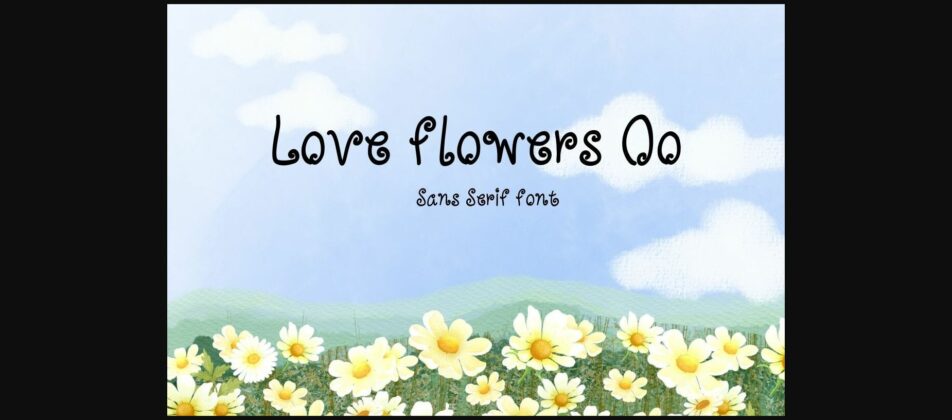 Love Flowers Oo Font Poster 8