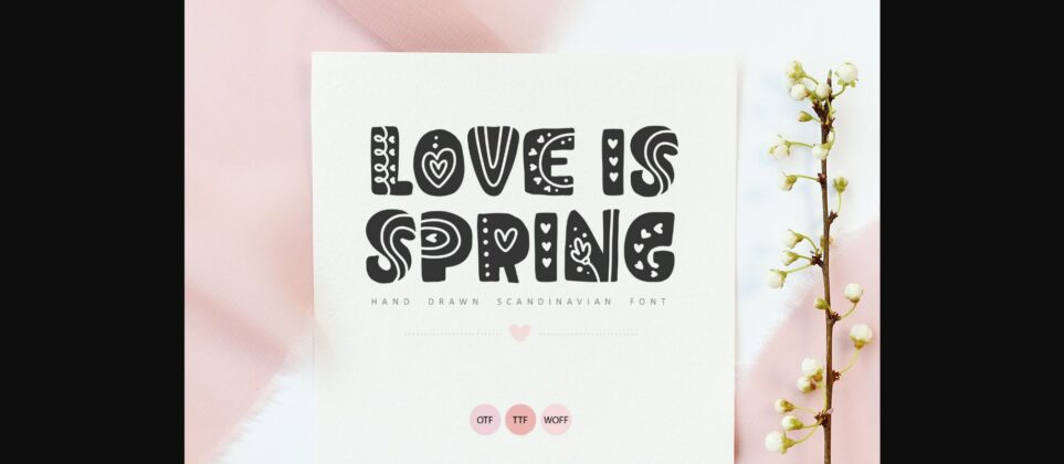 Love is Spring Font Poster 3