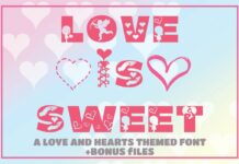 Love is Sweet Font Poster 1