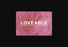 Loveable Font Poster 1