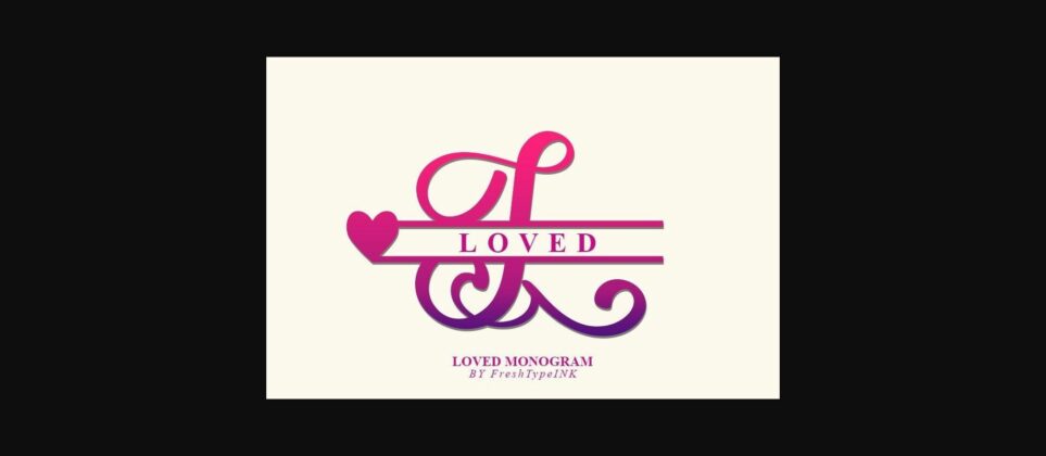 Loved Monogram Font Poster 3