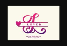 Loved Monogram Font Poster 1