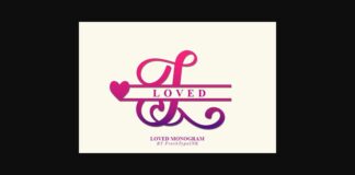 Loved Monogram Font Poster 1