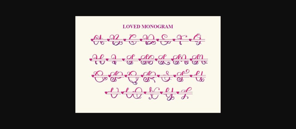 Loved Monogram Font Poster 5