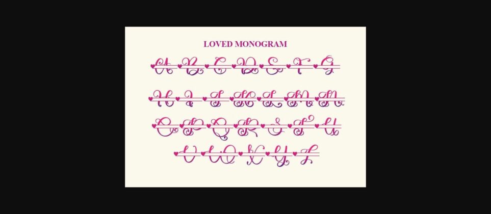 Loved Monogram Font Poster 5