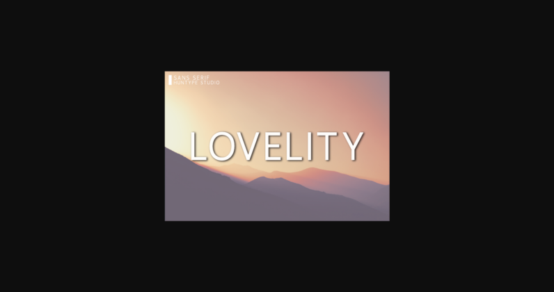 Lovelity Font Poster 3