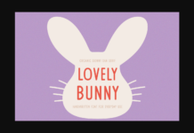 Lovely Bunny Font Poster 1