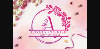 Lovely Cherish Monogram Font Poster 1