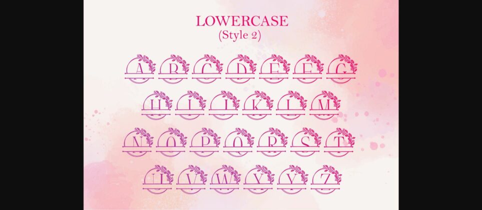 Lovely Cherish Monogram Font Poster 8