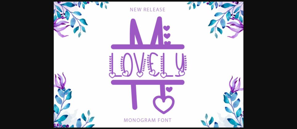 Lovely Monogram Font Poster 3