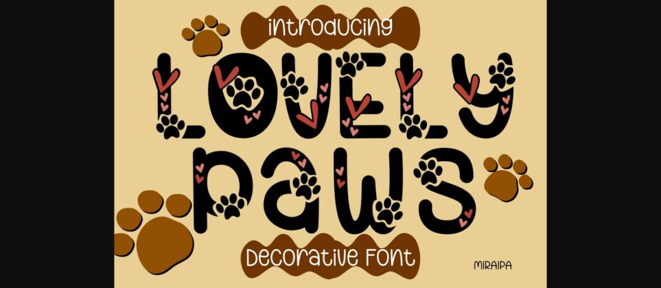 Lovely Paws Font Font Poster 3