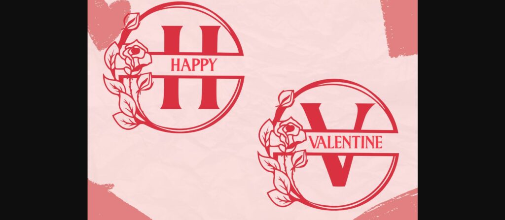 Lovely Valentine Monogram Font Poster 4